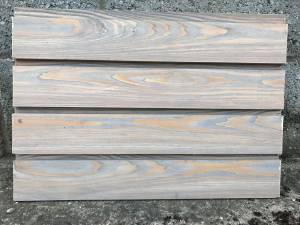 Timber Cladding - Siberian Larch ShipLap - A Grade - Remmers finish Pebble Grey Colour Solid Wood Fencing