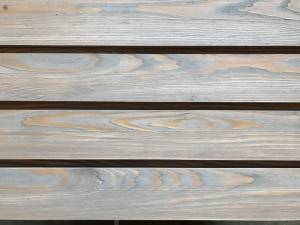 Timber Cladding - Siberian Larch Shadow Gap - A Grade - Remmers finish Pebble Grey Colour Solid Wood Fencing