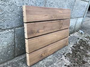Timber Cladding - Siberian Larch Rounded Edge - A Grade - Remmers finish Light Brown Colour Solid Wood Fencing