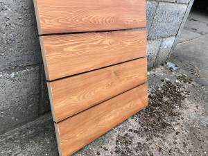 Timber Cladding - Siberian Larch Board on Board - A Grade - Remmers finish Cedar Redwood Colour Solid Wood Fencing