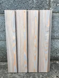 Timber Cladding - Siberian Larch Shadow Gap - A Grade - Remmers finish Pebble Grey Colour Solid Wood Fencing