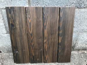 Timber Cladding - Siberian Larch Shadow Gap - A Grade - Remmers finish Ebony Colour Solid Wood Fencing