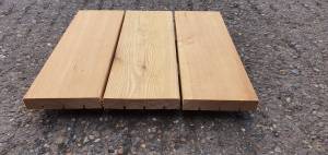 Remmers oiled Siberian Larch Timber Decking - A Grade - Smooth 45 mm Thick Ivory Colour