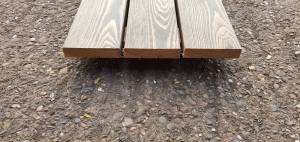 Siberian Larch Timber Decking - A Grade - Smooth 28 mm Thick Charcoal colour