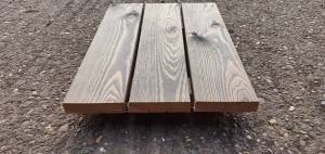 Siberian Larch Timber Decking - A Grade - Smooth 28 mm Thick Charcoal colour