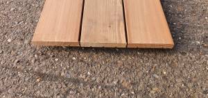 Siberian Larch Timber Decking - A Grade - Smooth 28 mm Thick Light Brown colour