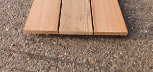 Remmers Oil Finished Siberian Larch Timber Decking - A Grade - Smooth 22 mm Thick light brown Colour