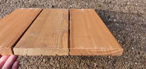 Siberian Larch Timber Decking - A Grade - Smooth 28 mm Thick Light Brown colour