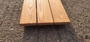 Remmers oiled Siberian Larch Timber Decking - A Grade - Smooth 45 mm Thick Cedar Redwood Colour