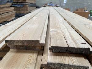 Siberian Larch Shadow Gap Cladding Boards BC Grade 28mm x 95mm, 120mm, 145mm x 3m, 4m and 6m