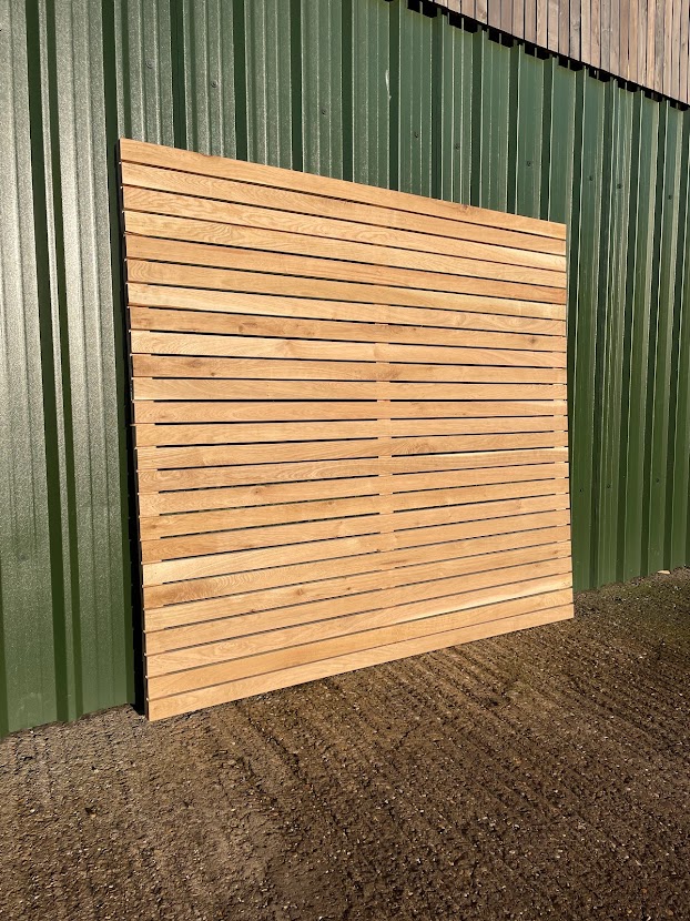 Oak hard wood contemporary fencing panel solid wood fencing