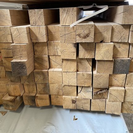 Oak Timber posts available in 95mm x 95mm x 3m www.solidwoodfencing.co.uk