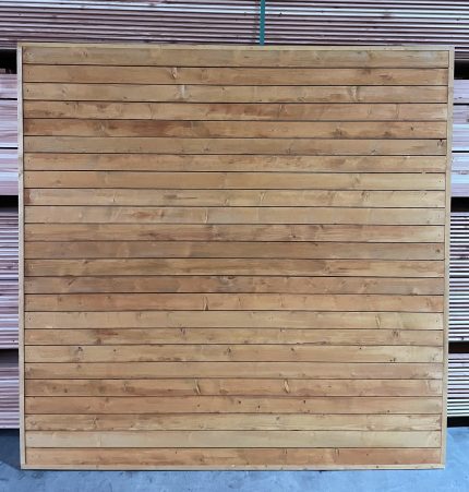 Solid Treated Slatted Fencing Panels