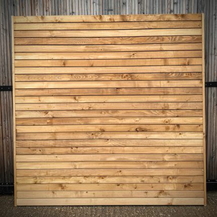 Solid Treated Timber Fence Panels / Rustic Brown